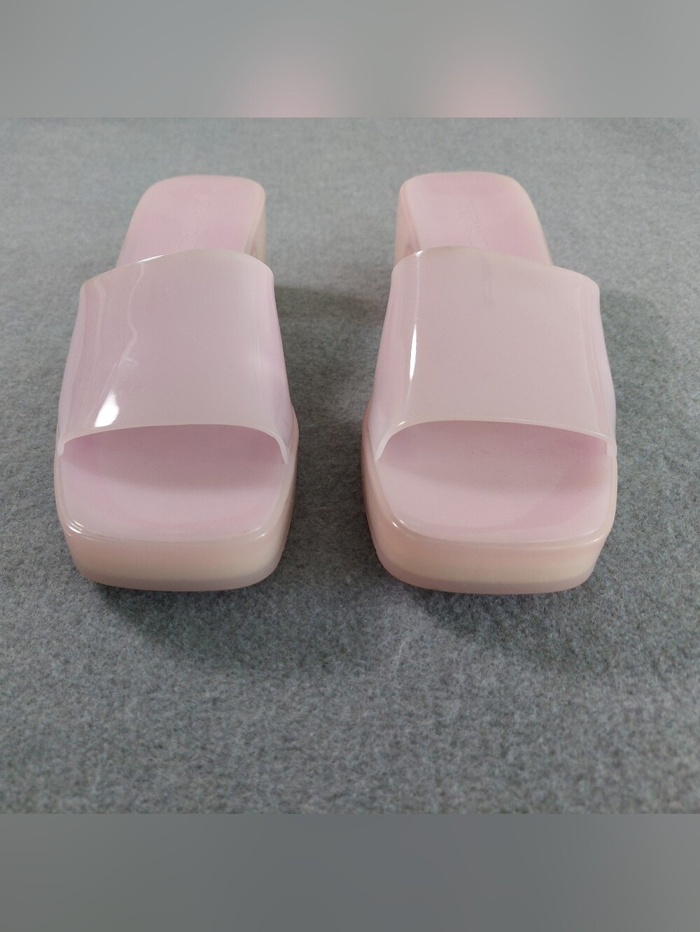 STEVE MADDEN Pink Harlin Jelly Platform Slide Sandals Womens Size 7M